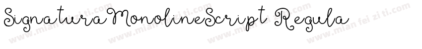 SignaturaMonolineScript Regular字体转换